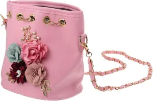 1pc Stylish Flower Design Bucket Bag for Capacity All Match Handbag Shoulder Handheld Use for Beach Party Shopping and Everyday Wear