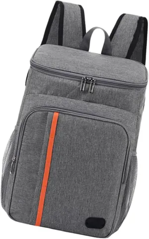 1Pc Versatile Insulation Backpack Oxford Cloth Cooler Bag for Outdoor Picnics Family Outings and Hiking Grey for Food and Travel