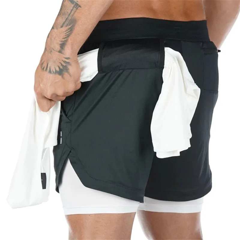 2 In 1 Double-deck Quick Dry Shorts