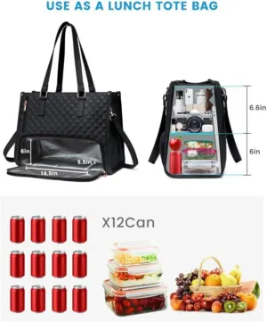 3 in 1 tote bag for women 2 in 1 tote bag lunch combo ladies laptop with Elegance Meets Functionality
