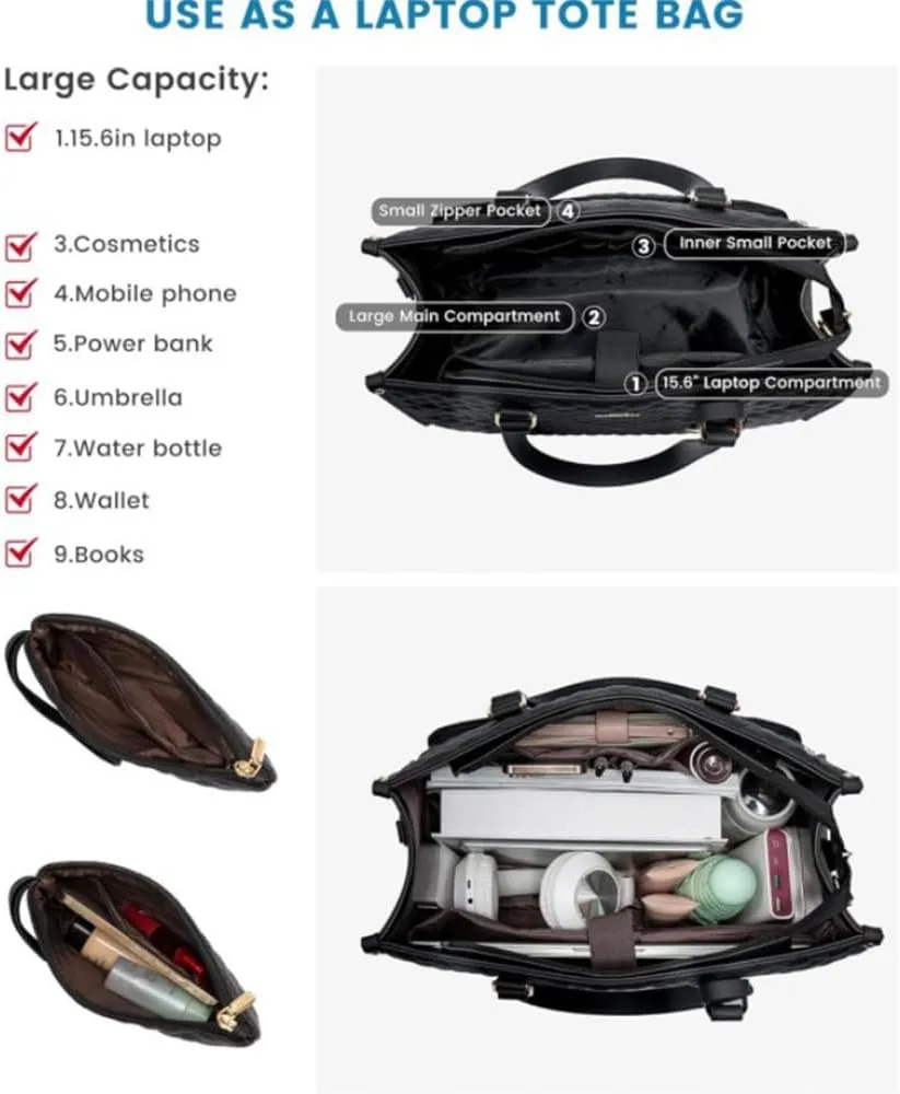 3 in 1 tote bag for women 2 in 1 tote bag lunch combo ladies laptop with Elegance Meets Functionality