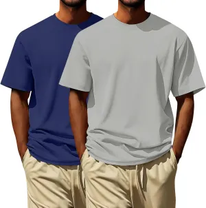3 Pack Big and Tall Men's T-Shirts Short Sleeve Workout Basic Shirts Moisture Wicking Casual Running Athletic Tops