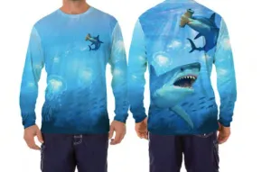 4707 - SHARK RUSH GUARD UPS 50 LONG SLEEVE
