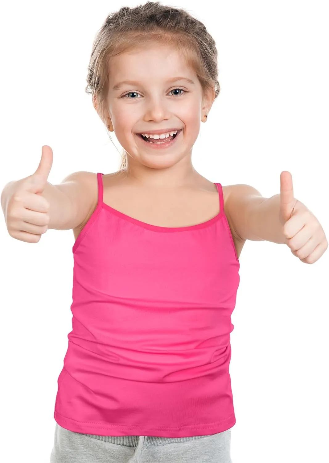 5 Pieces Girls Tank Top Sleeveless Racer Back Top Camisole Cami Undershirts