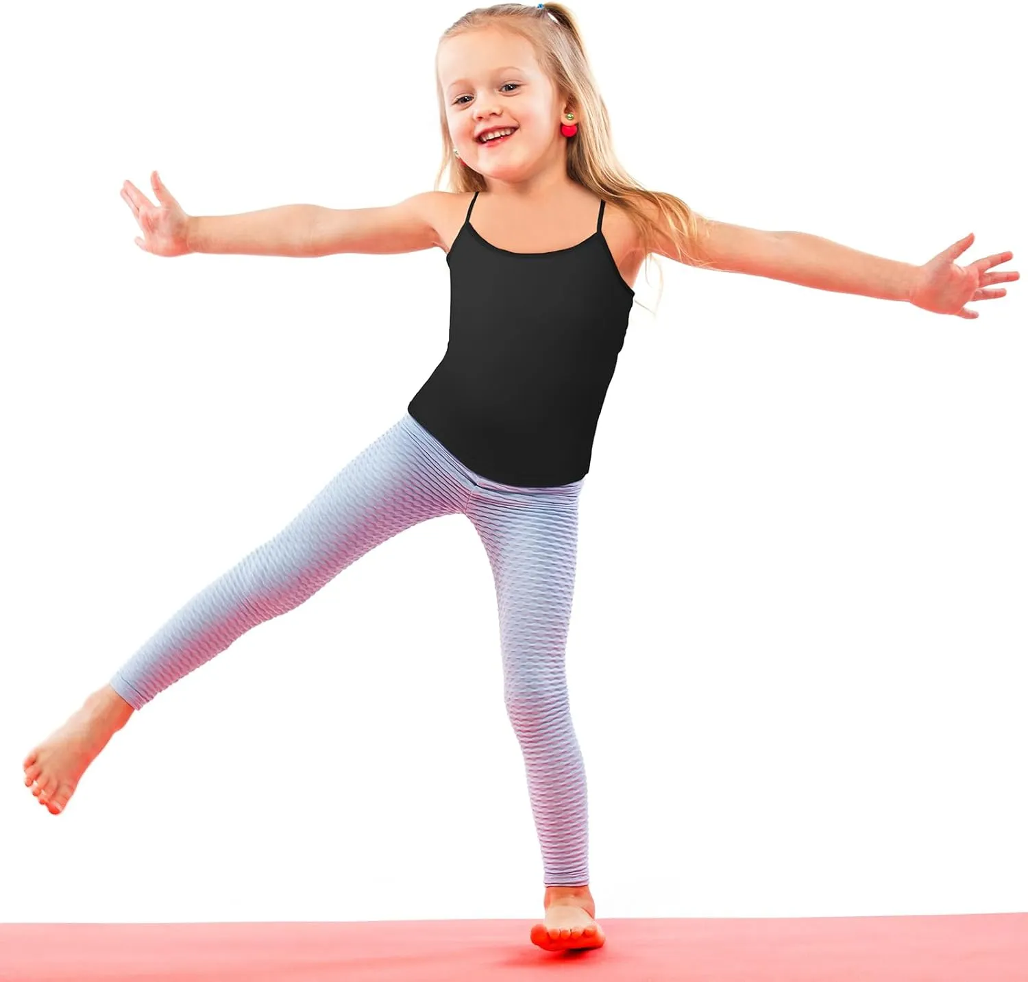 5 Pieces Girls Tank Top Sleeveless Racer Back Top Camisole Cami Undershirts