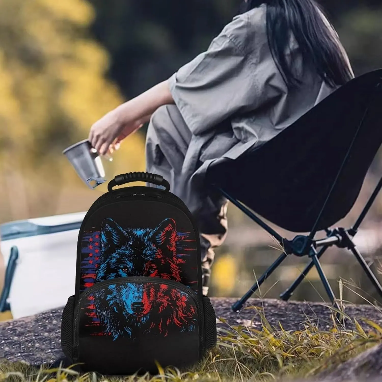 Adult 17 Inch Lunch Box Backpack Laptop Backpack for Travel Camping Large Capacity Insulated Cooler Backpack