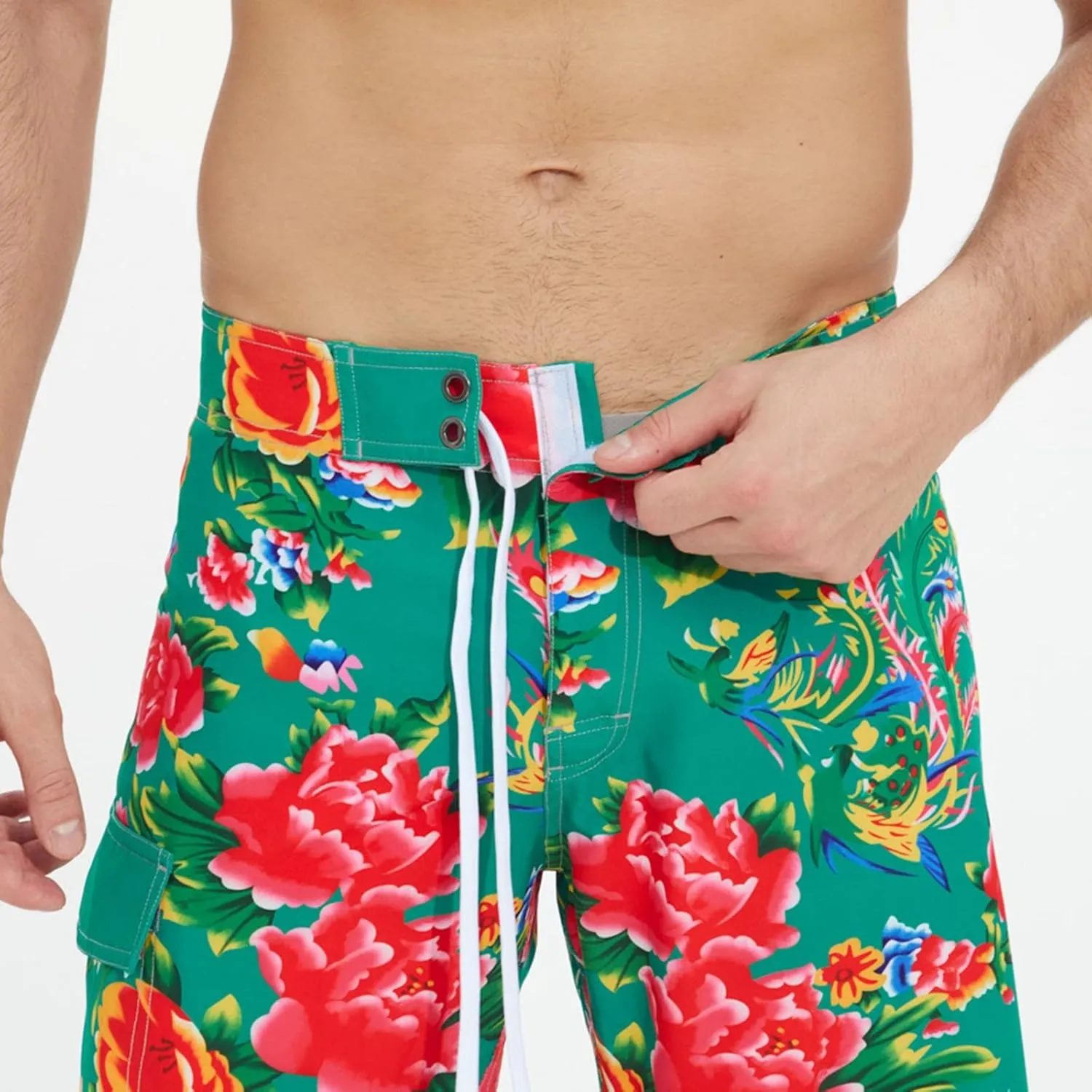 Alalaso Mens Shorts Casual Adjustable Drawstring Comfortable Loose Fit Printed Beach Pants for Men Pool Swim Trunks