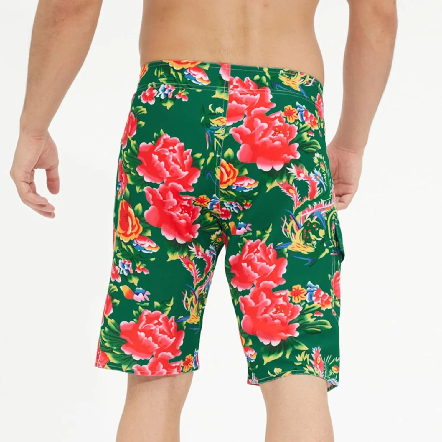 Alalaso Mens Shorts Casual Adjustable Drawstring Comfortable Loose Fit Printed Beach Pants for Men Pool Swim Trunks