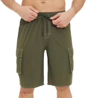 Alalaso Mens Shorts Casual Adjustable Drawstring Comfortable Loose Fit Printed Beach Pants for Men Pool Swim Trunks