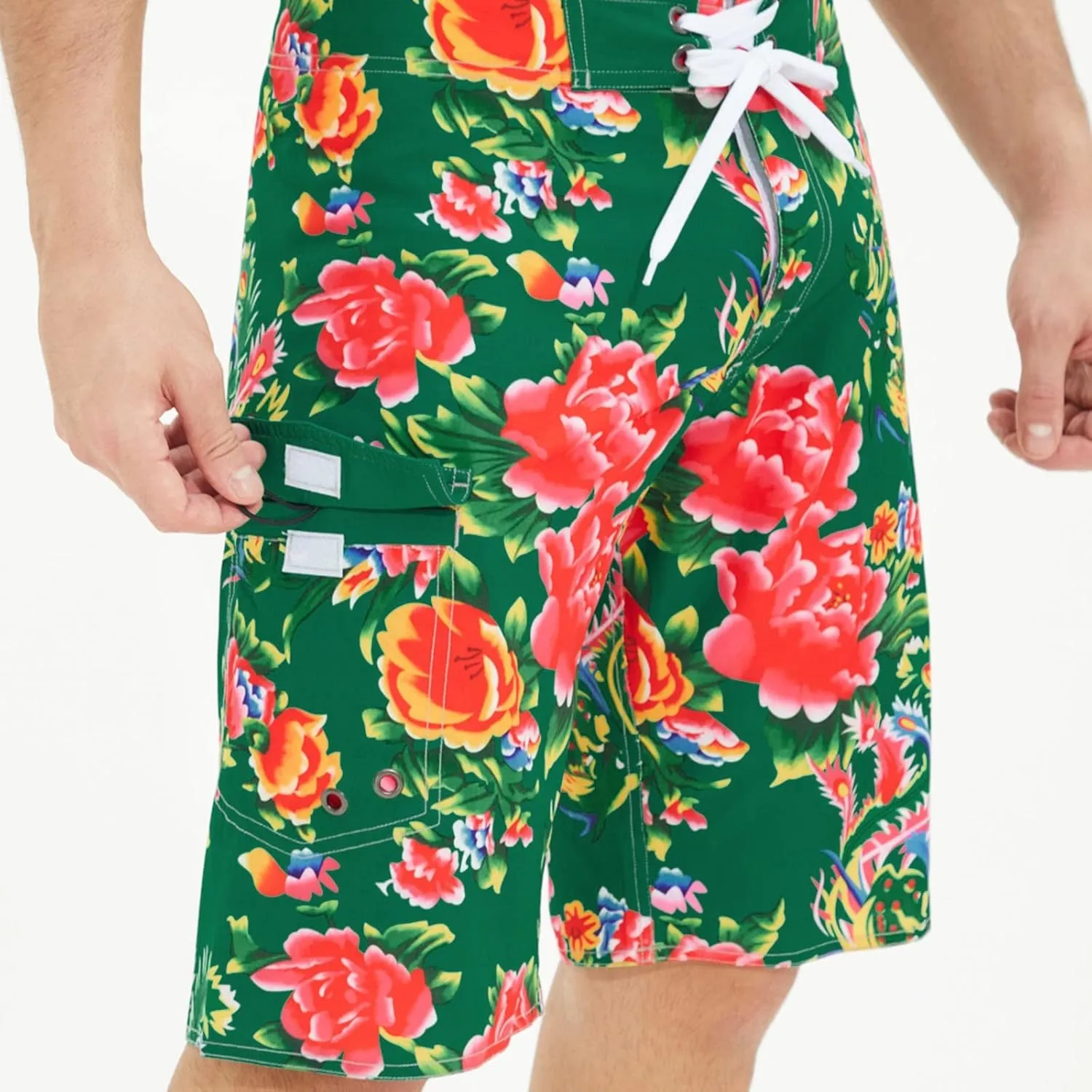 Alalaso Mens Shorts Casual Adjustable Drawstring Comfortable Loose Fit Printed Beach Pants for Men Pool Swim Trunks