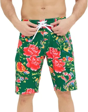 Alalaso Mens Shorts Casual Adjustable Drawstring Comfortable Loose Fit Printed Beach Pants for Men Pool Swim Trunks