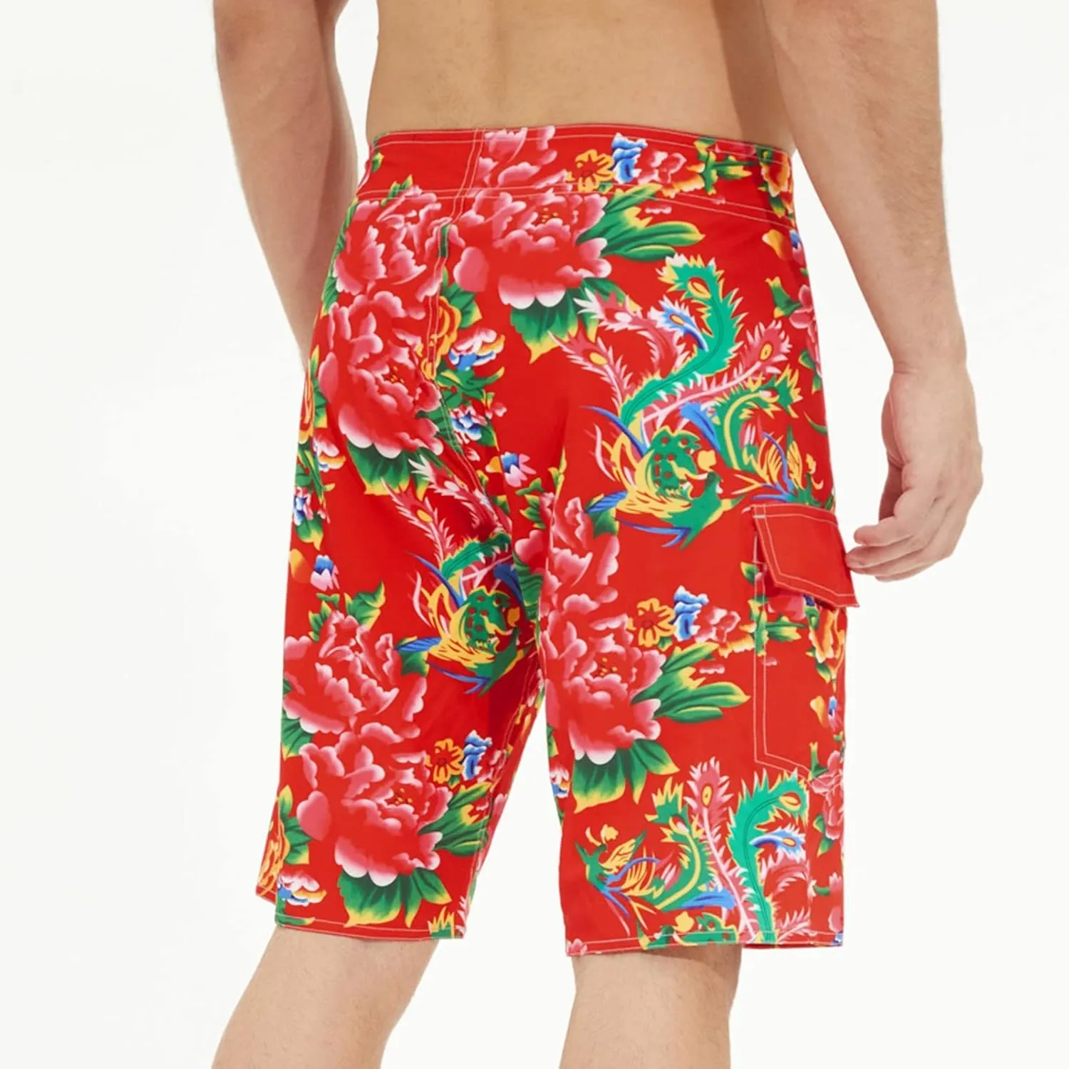 Alalaso Mens Shorts Casual Adjustable Drawstring Comfortable Loose Fit Printed Beach Pants for Men Pool Swim Trunks