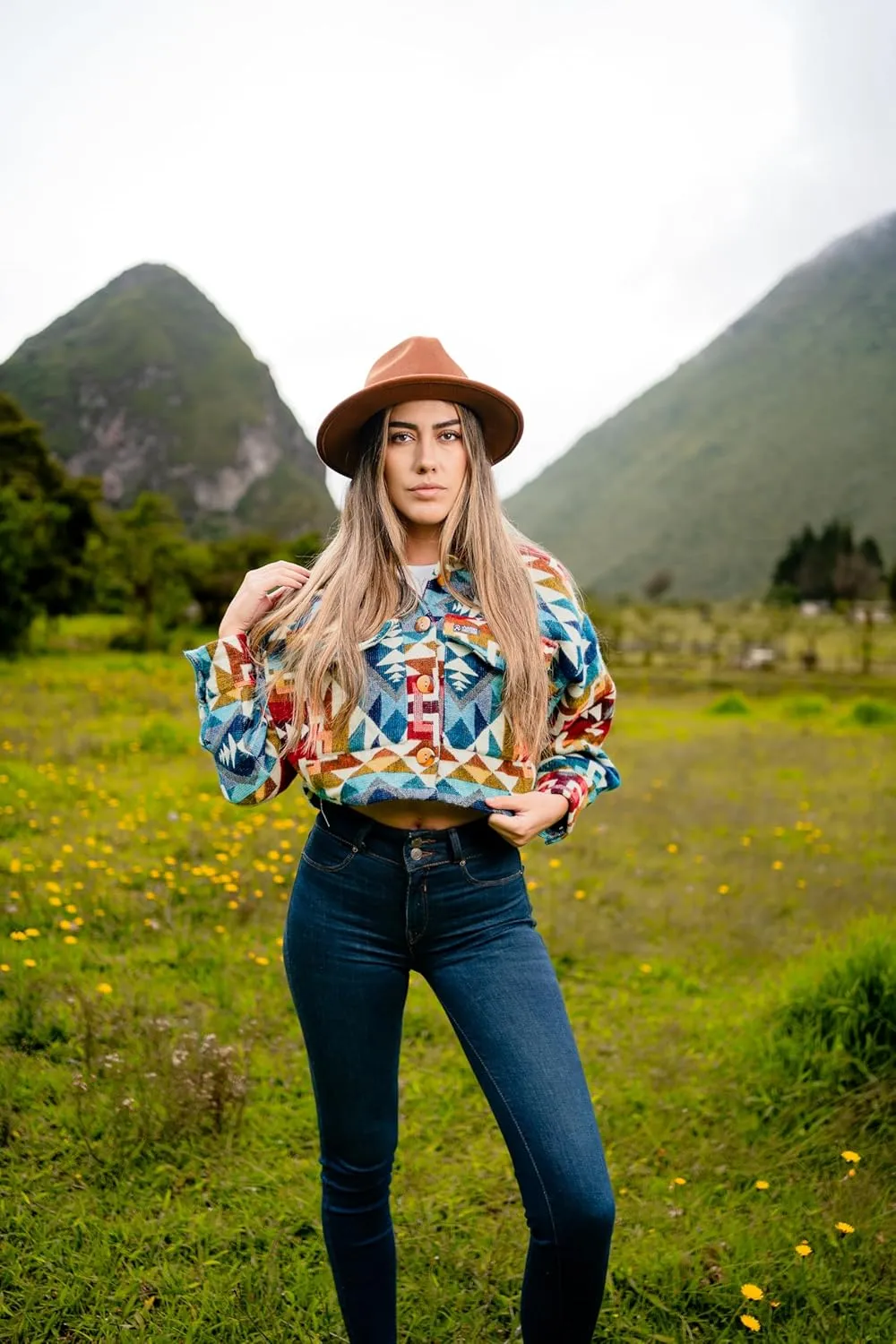 Alpaca Cropped Jacket Women Spring - Cowgirl Outfits for Womens - Alpaca Jackets - Shackets for Women 2025