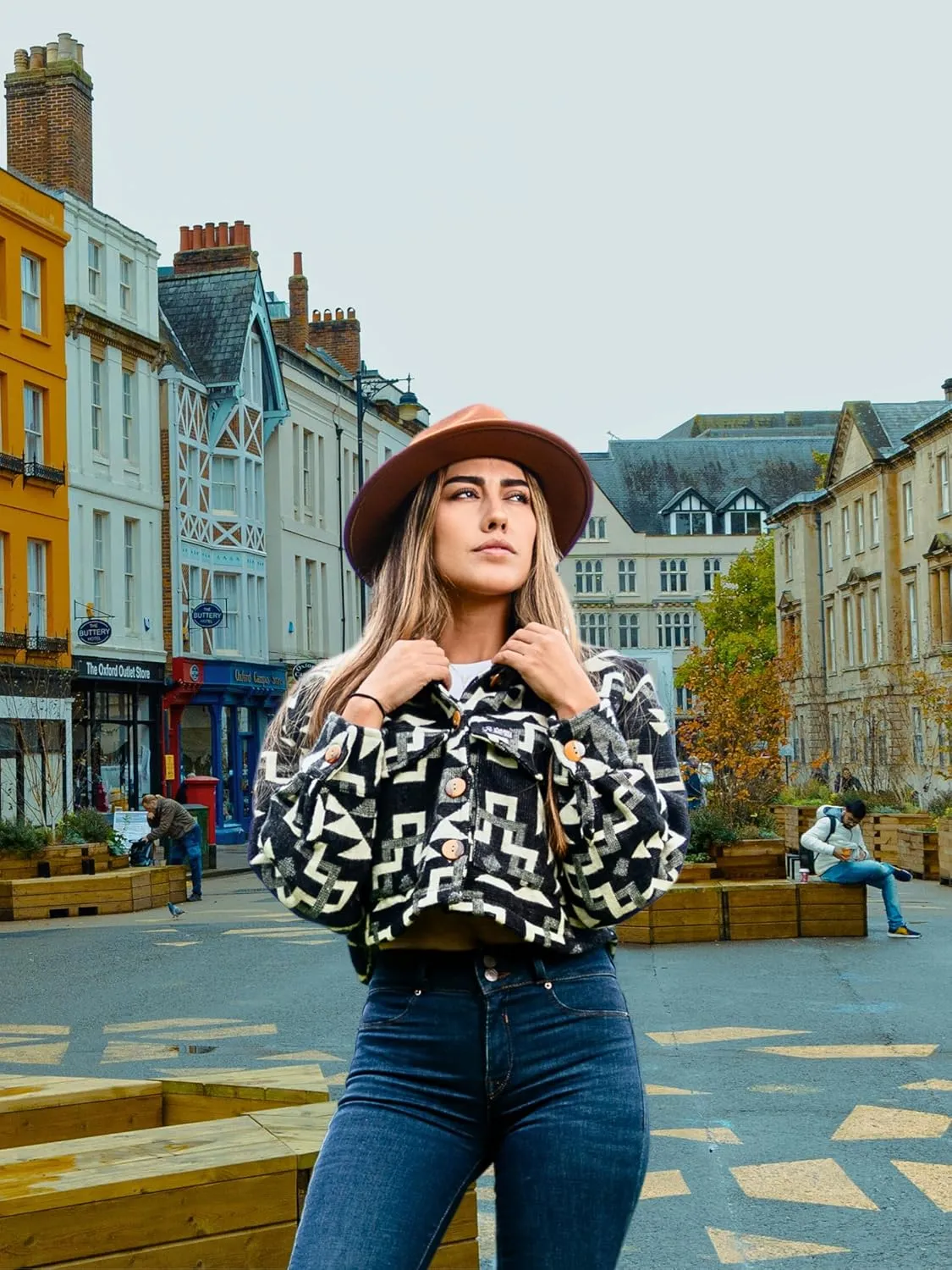 Alpaca Cropped Jacket Women Spring - Cowgirl Outfits for Womens - Alpaca Jackets - Shackets for Women 2025