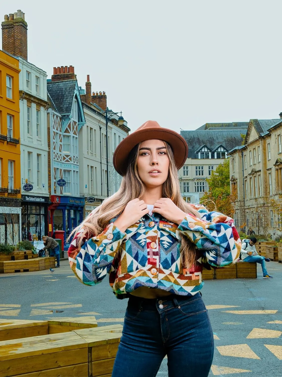 Alpaca Cropped Jacket Women Spring - Cowgirl Outfits for Womens - Alpaca Jackets - Shackets for Women 2025