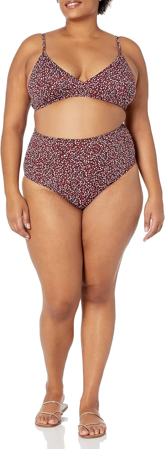 Amazon Essentials Women's Light-Support Classic Bikini Swimsuit Top