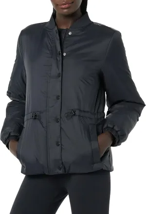 Amazon Essentials Women's Waist Padded Bomber Jacket