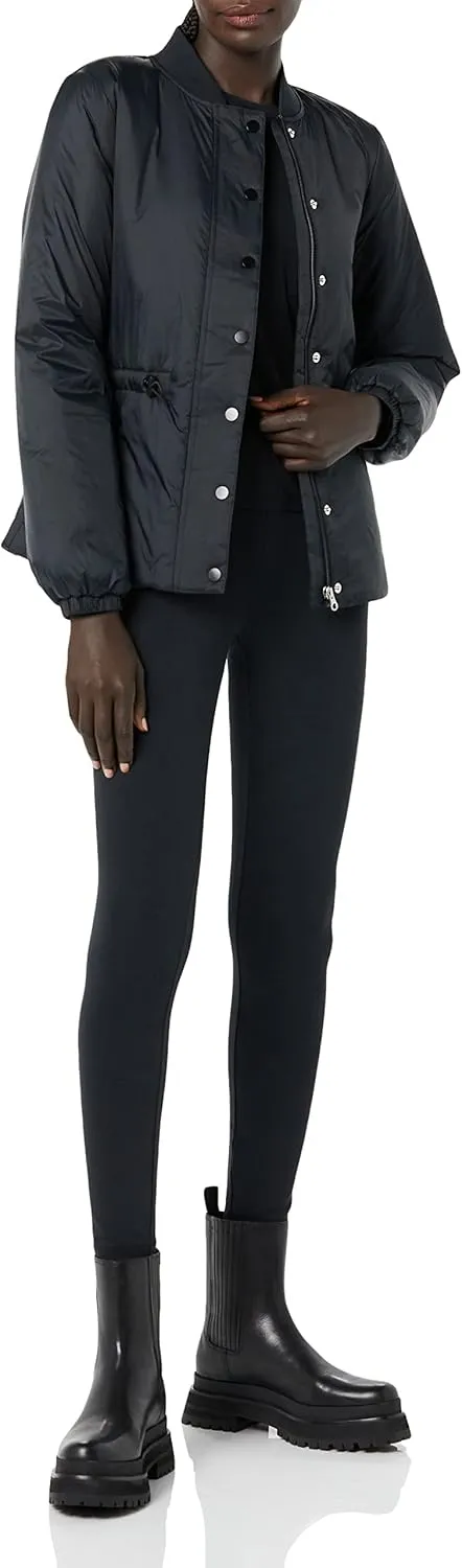 Amazon Essentials Women's Waist Padded Bomber Jacket