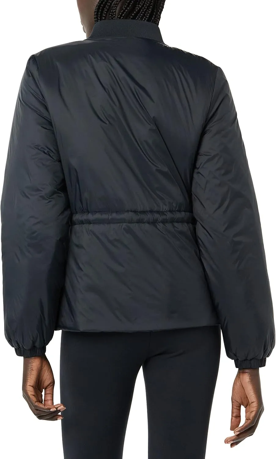 Amazon Essentials Women's Waist Padded Bomber Jacket