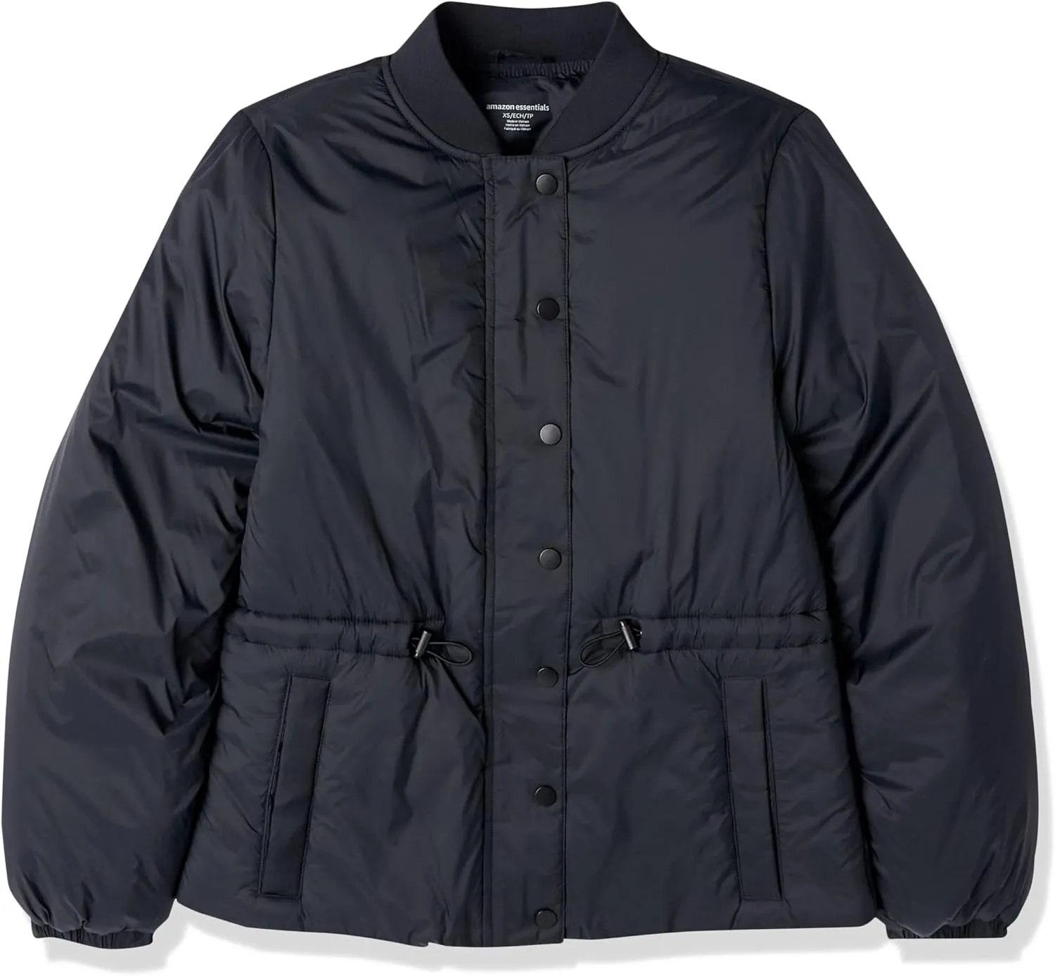 Amazon Essentials Women's Waist Padded Bomber Jacket