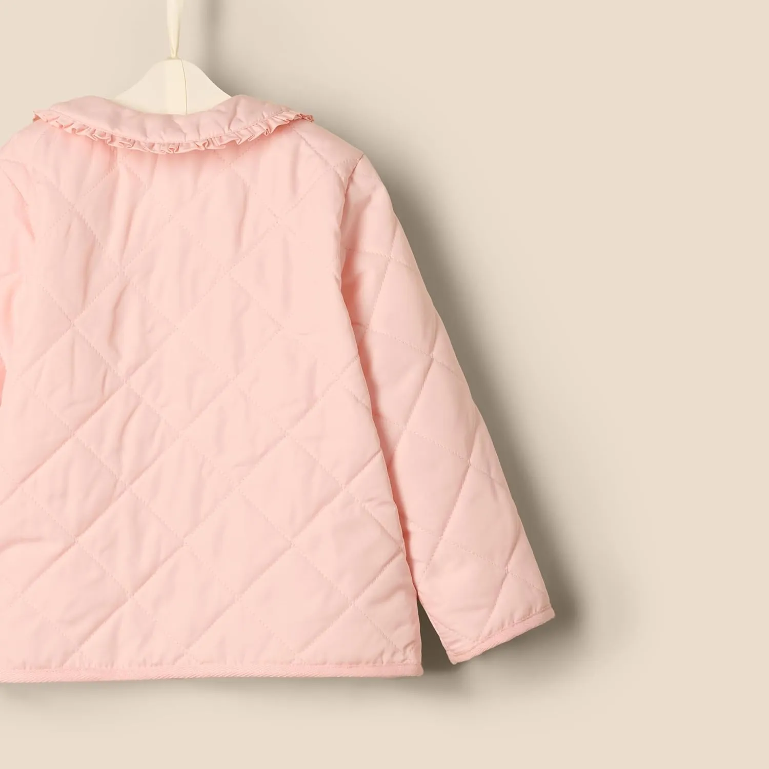 Amazon Essentials x Sofia Grainge Toddlers and Baby Girls' Midweight Field Jacket with Ruffle