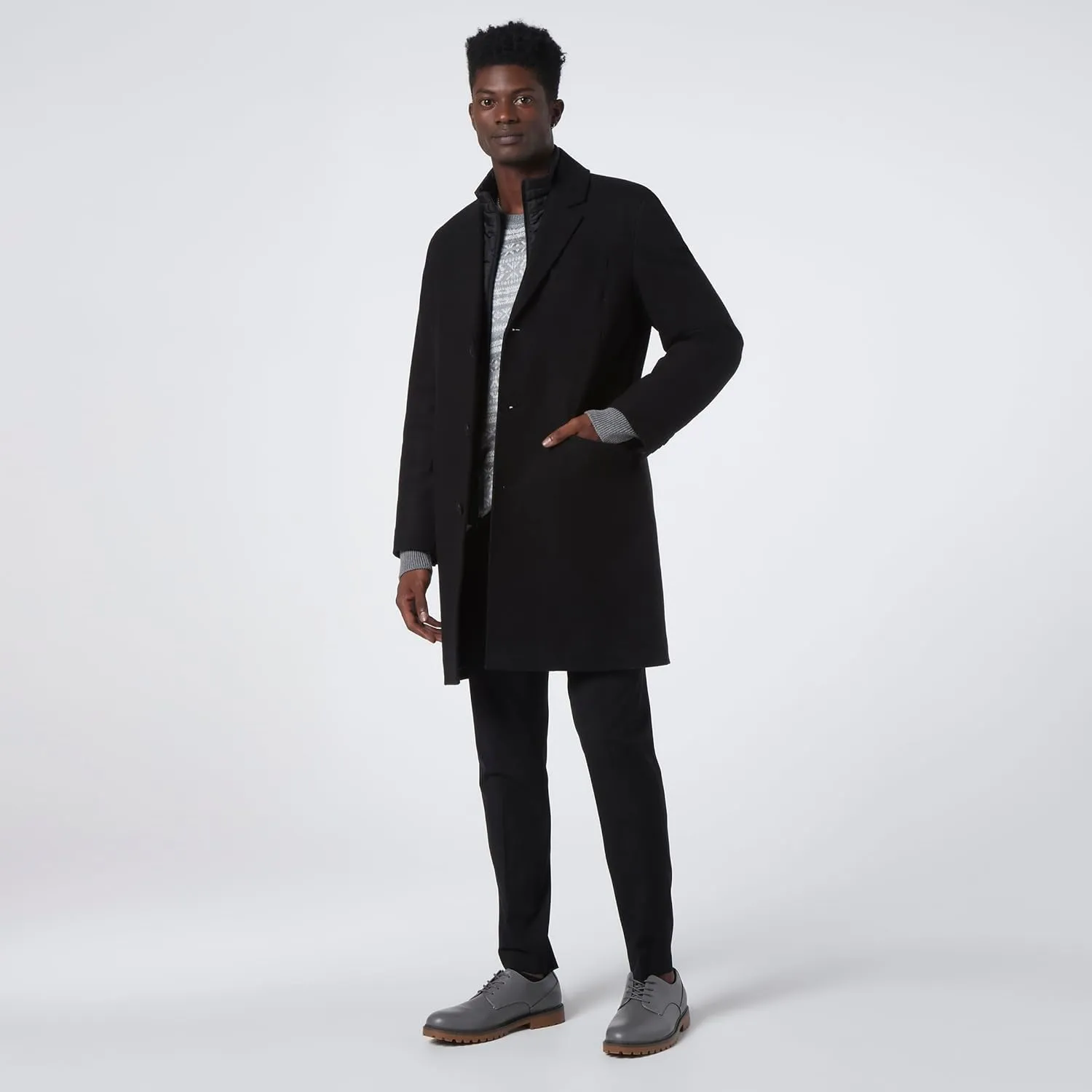 Andrew Marc Men's Wool Coat-Mid and Full Length