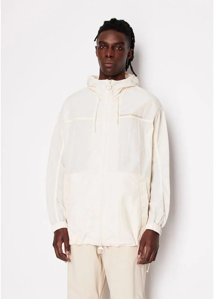 Armani Exchange Men's Hooded Nylon Textured Windbreaker Jacket