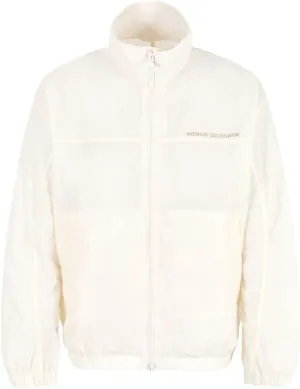 Armani Exchange Men's Hooded Nylon Textured Windbreaker Jacket