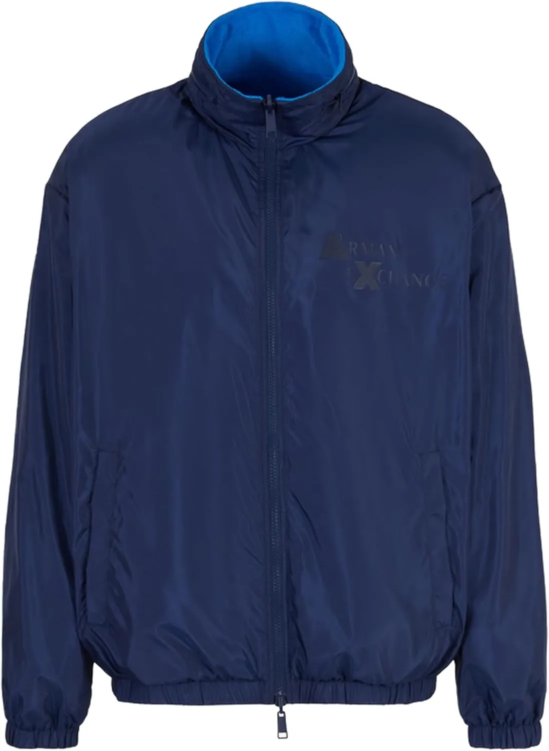 Armani Exchange Men's Reversible Nylon/Terry Windbreaker Jacket