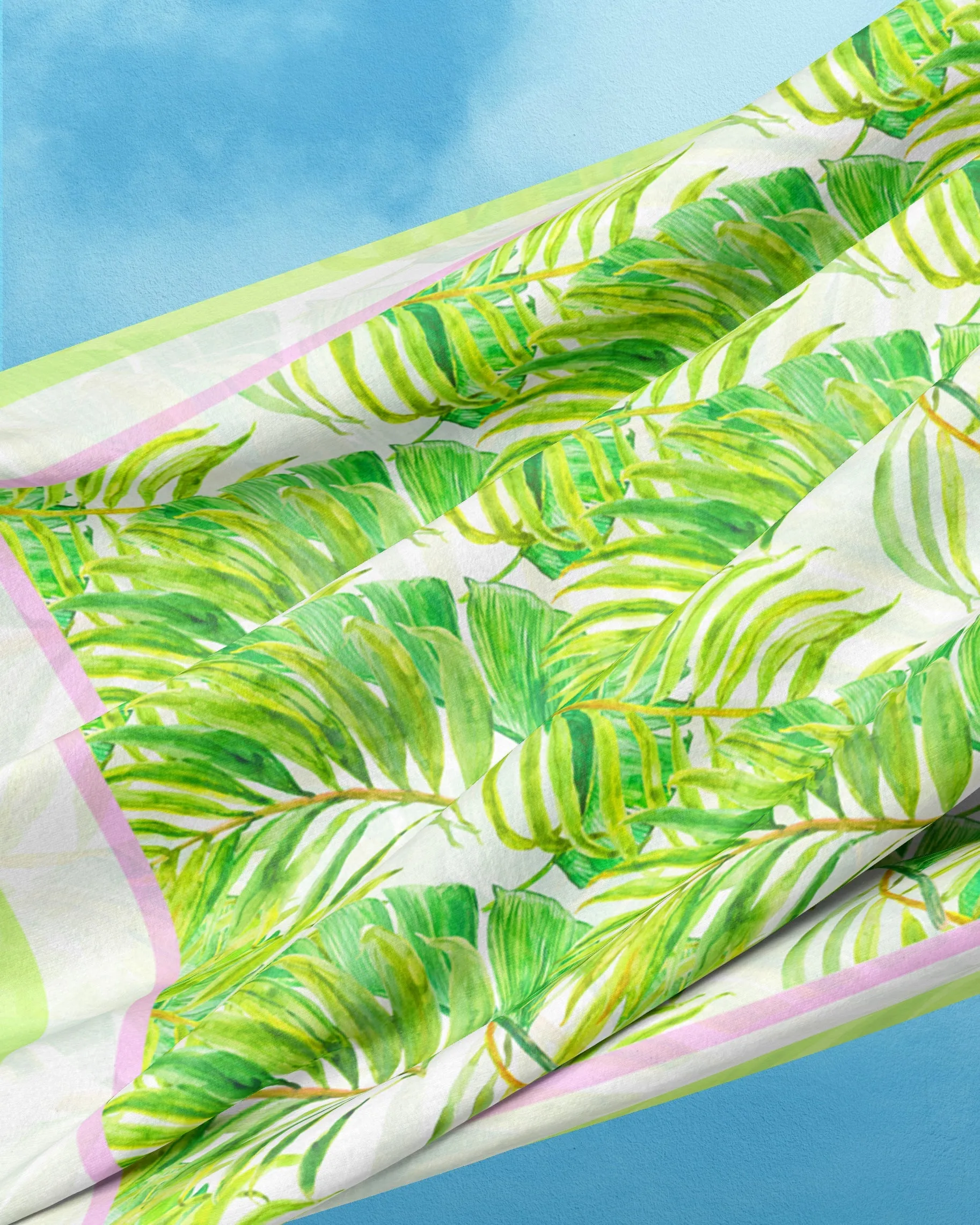 Ashley Organic Cotton Pareo in Palm Print