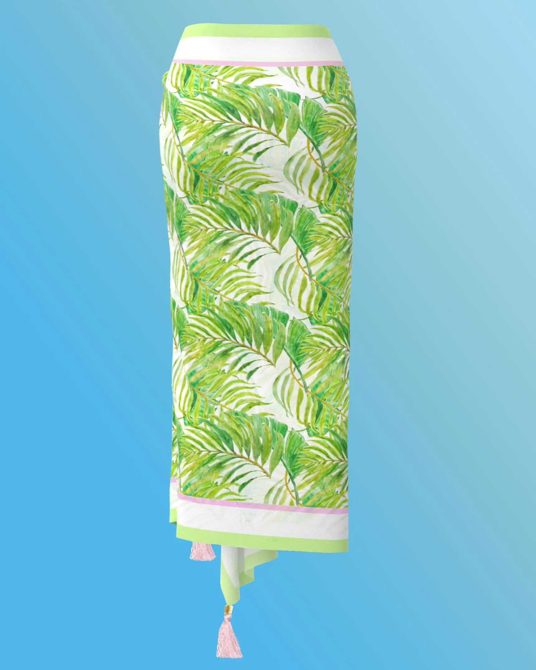Ashley Organic Cotton Pareo in Palm Print