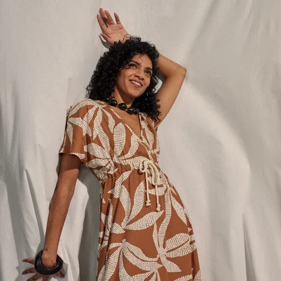 Atelier Brunette Kaola Viscose Challis in Pecan, £18.00 p/m