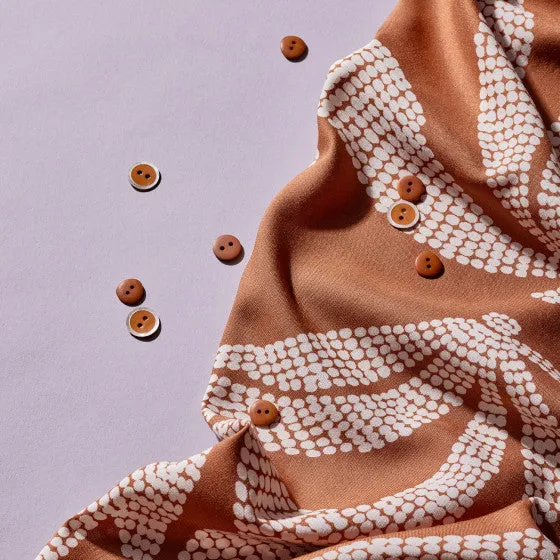 Atelier Brunette Kaola Viscose Challis in Pecan, £18.00 p/m