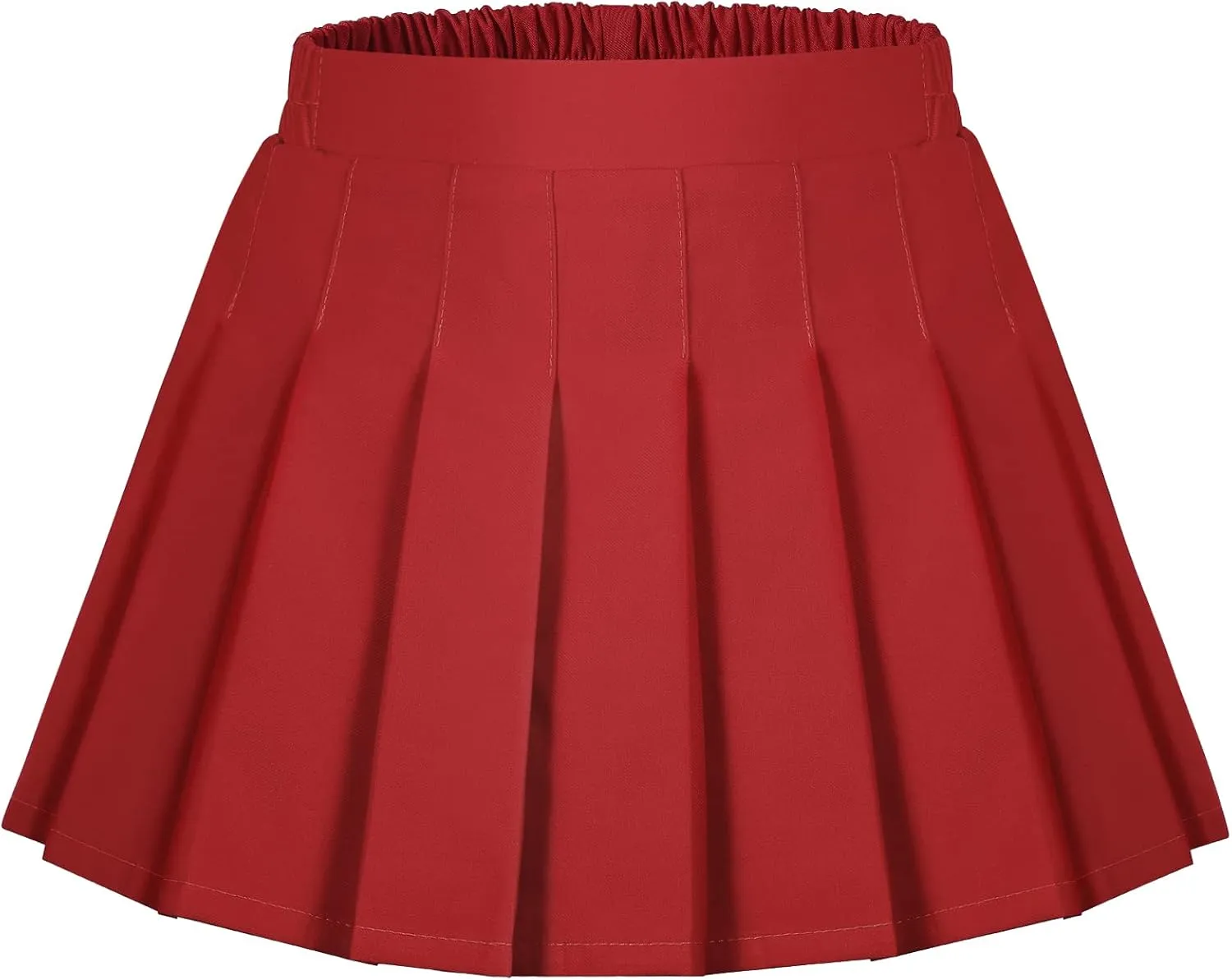Auranso Girls Pleated Skirt Kids Tennis Elastic Waist Uniform Plaid Skirt 4-14 Y