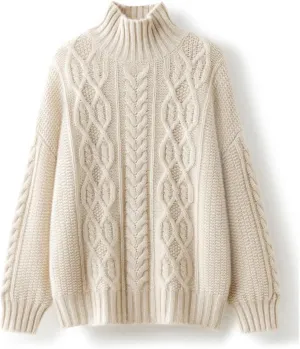 Autumn and Winter Women's Sweater Six Thick Warm Sweater Turtleneck Knit Bottom Shirt