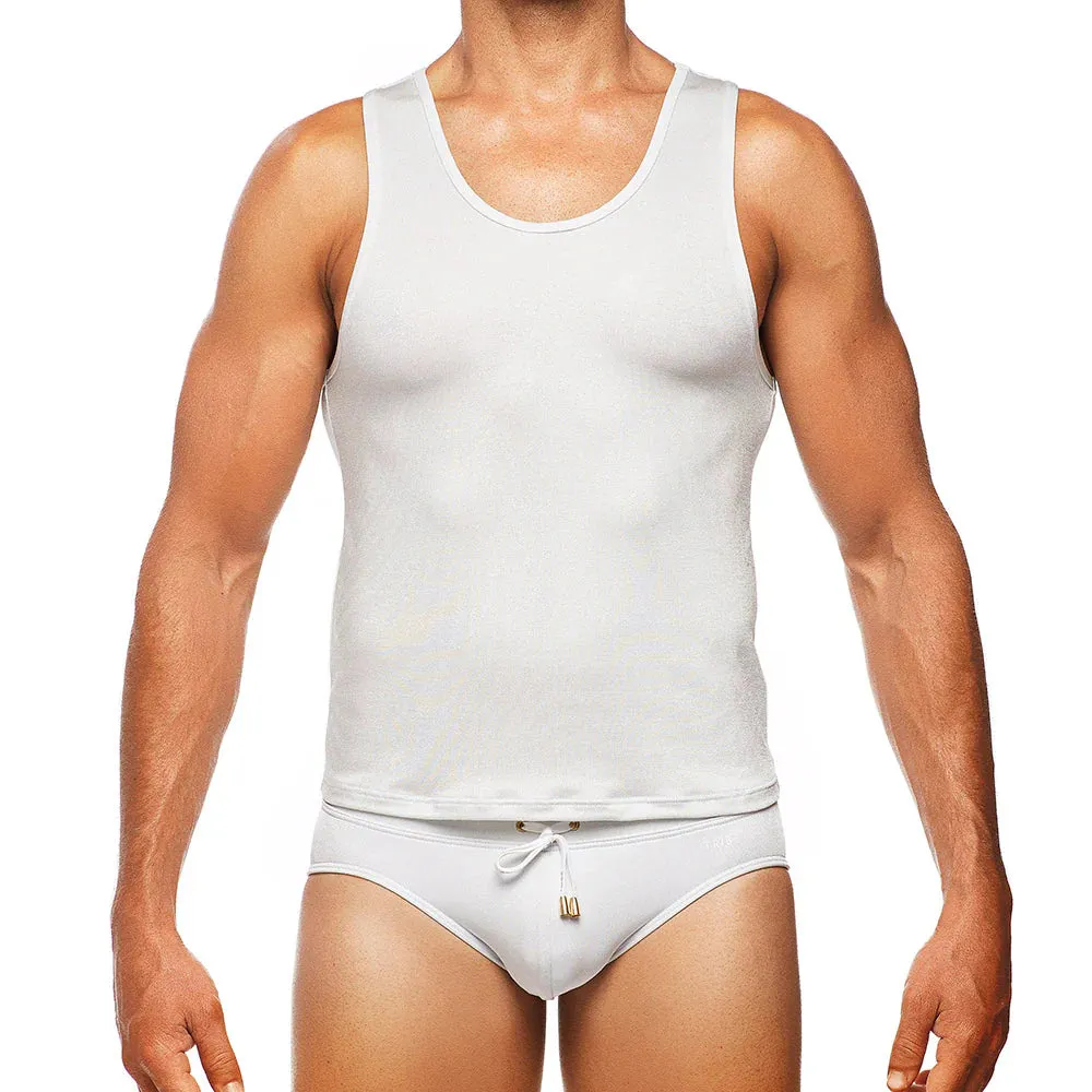 Barcelona Mesh Tank (White)