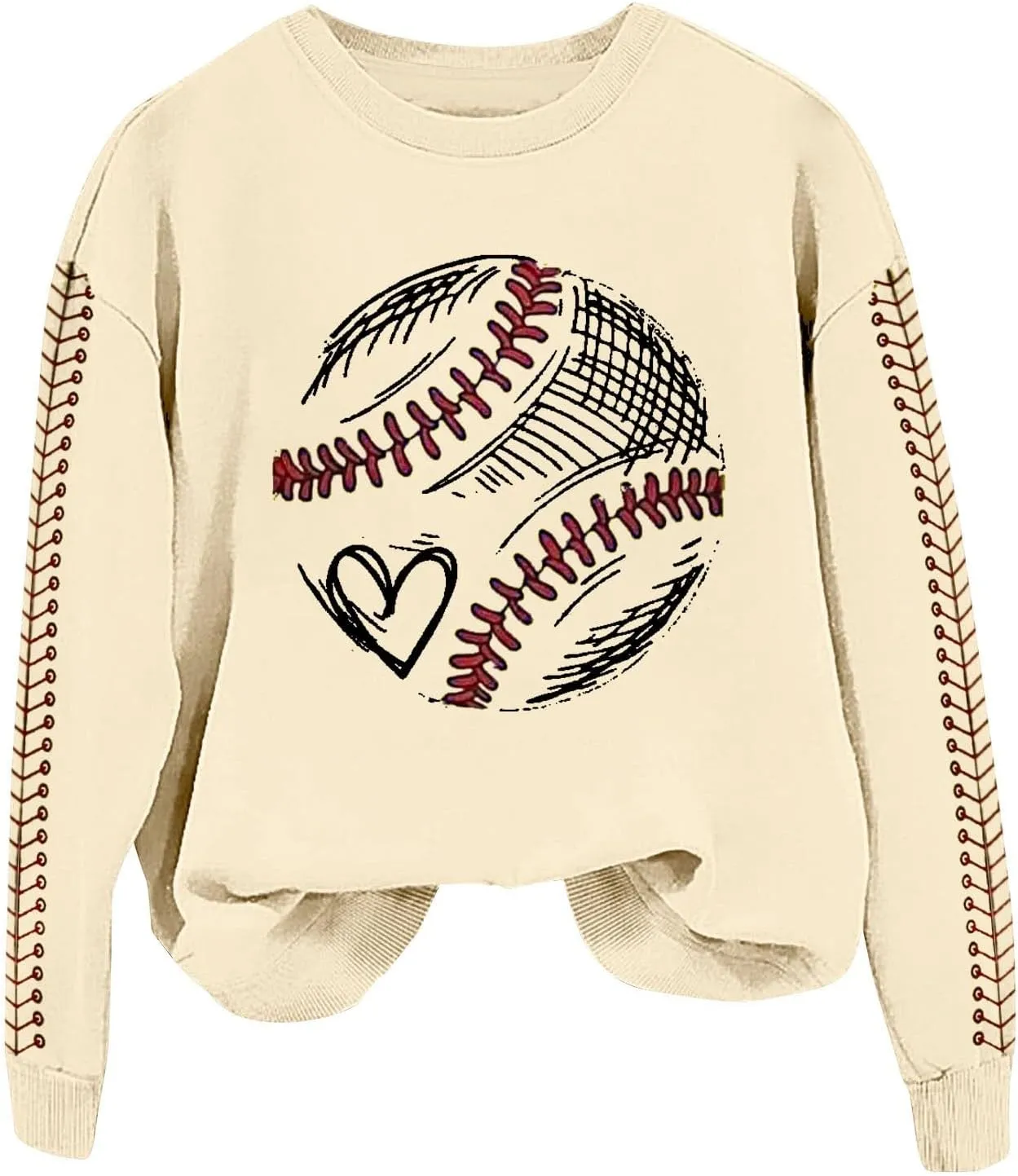 Baseball Sweatshirt for Womens 2025 Long Sleeve Comfy Baseball Shirts Softball Crewneck Graphic Pullover Top