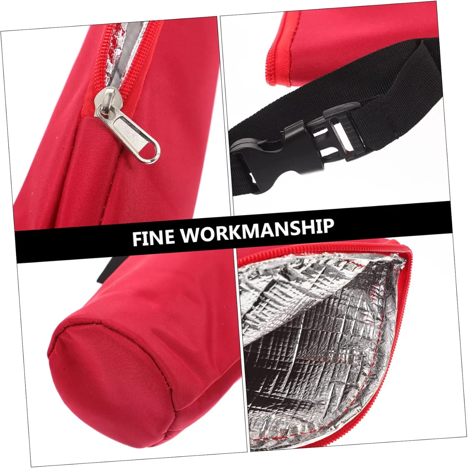 BESPORTBLE 1 Set Insulated Bottle Warmer Bag Stroller Lock Secure Zipper Water Resistant Keeps Beverages Warm Cold for Go Feeding