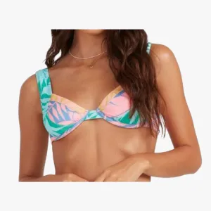 Billabong Womens Mystic Beach Chloe Bra Wire Bikini Top Multi