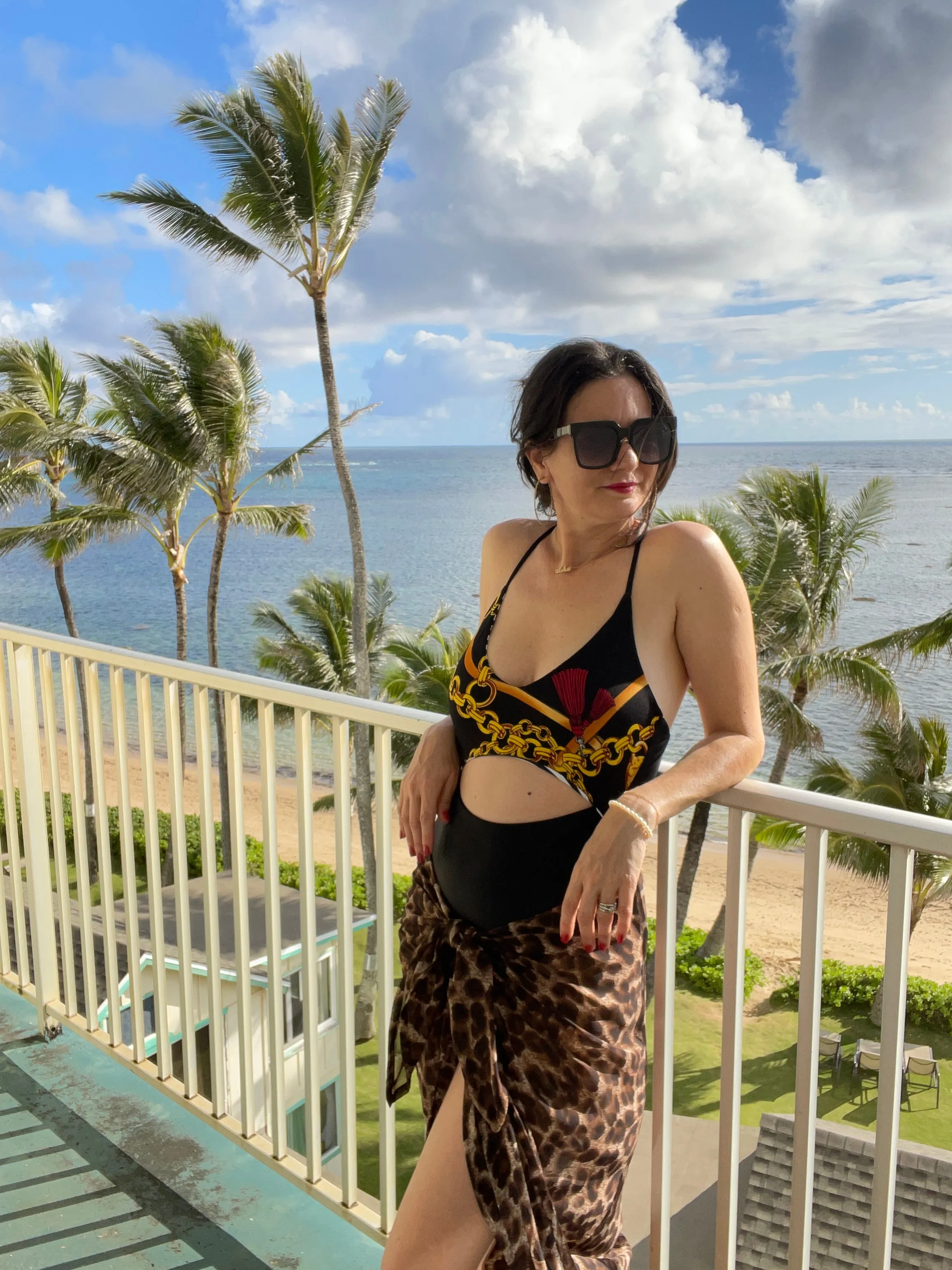 Bold Leopard Print Sarong Scarf