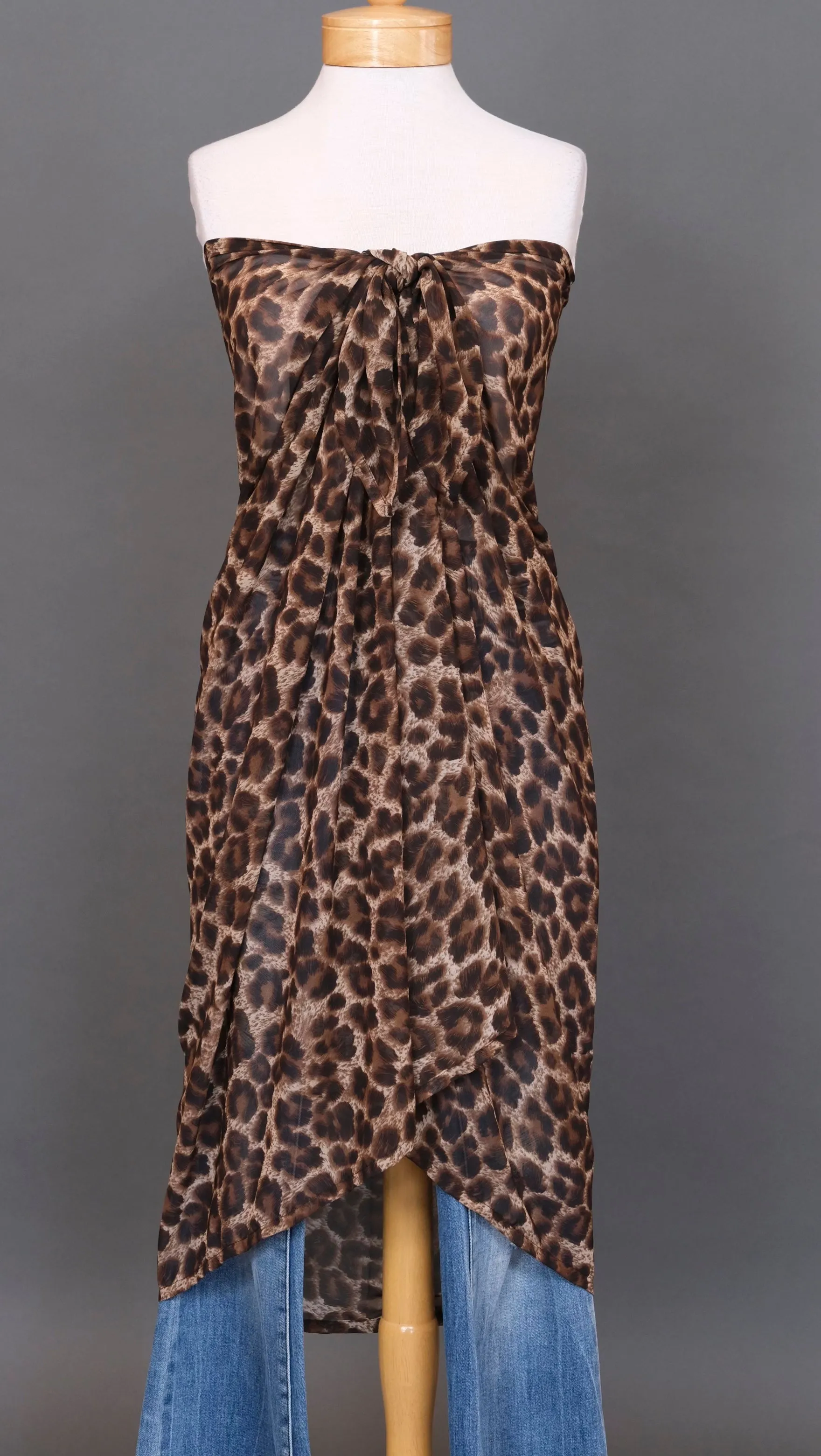 Bold Leopard Print Sarong Scarf