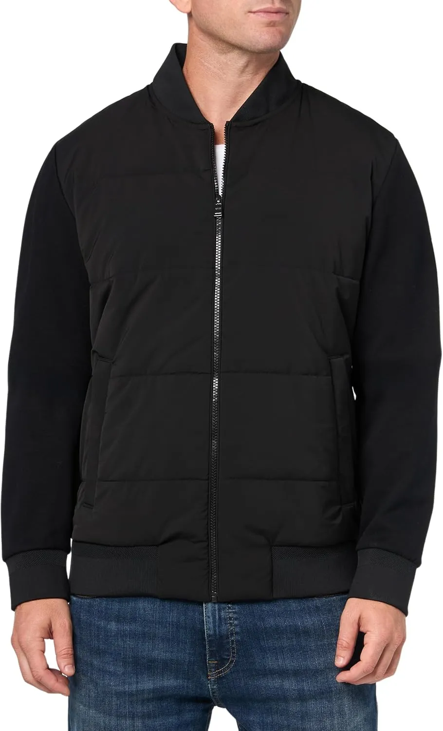 BOSS Men's Jersey Blend Nylon Lightweight Jacket