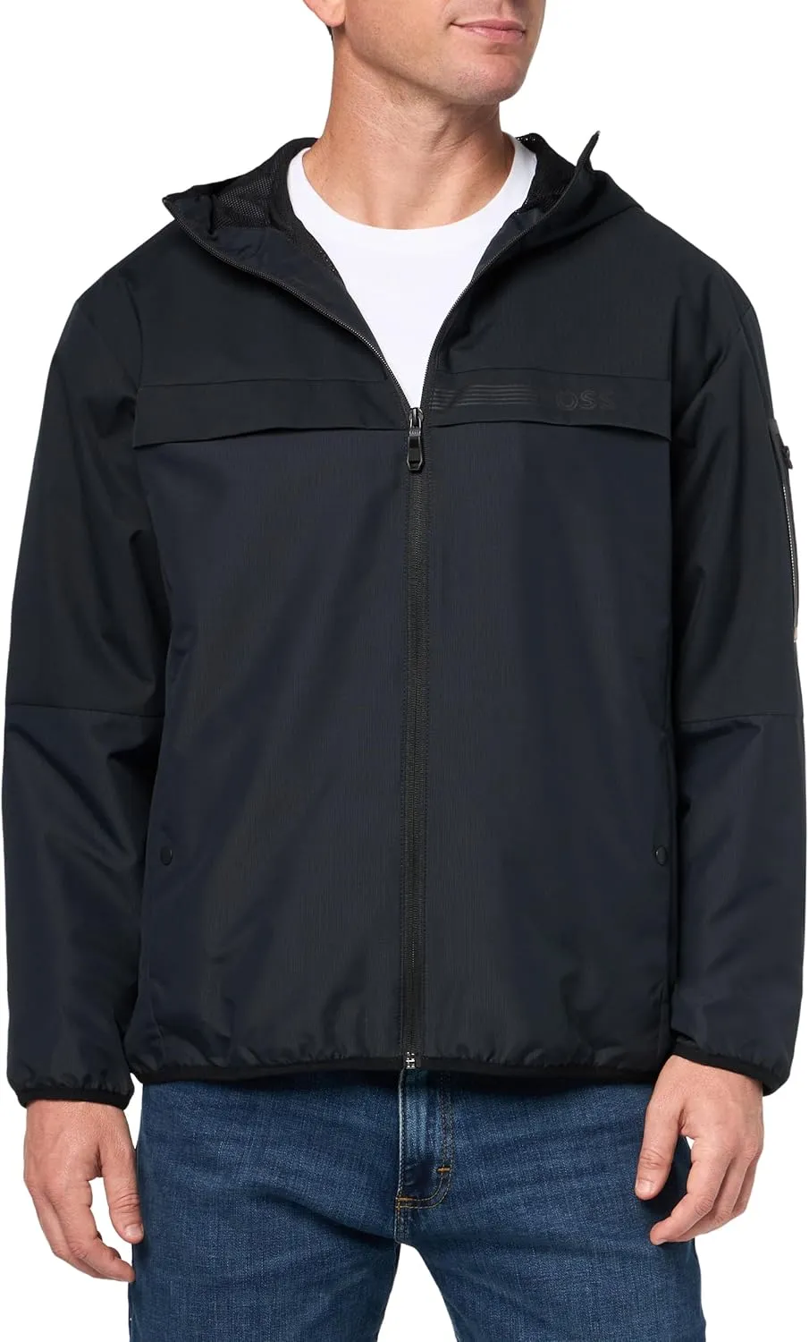 BOSS Men's Ripstop Nylon Lightweight Jacket