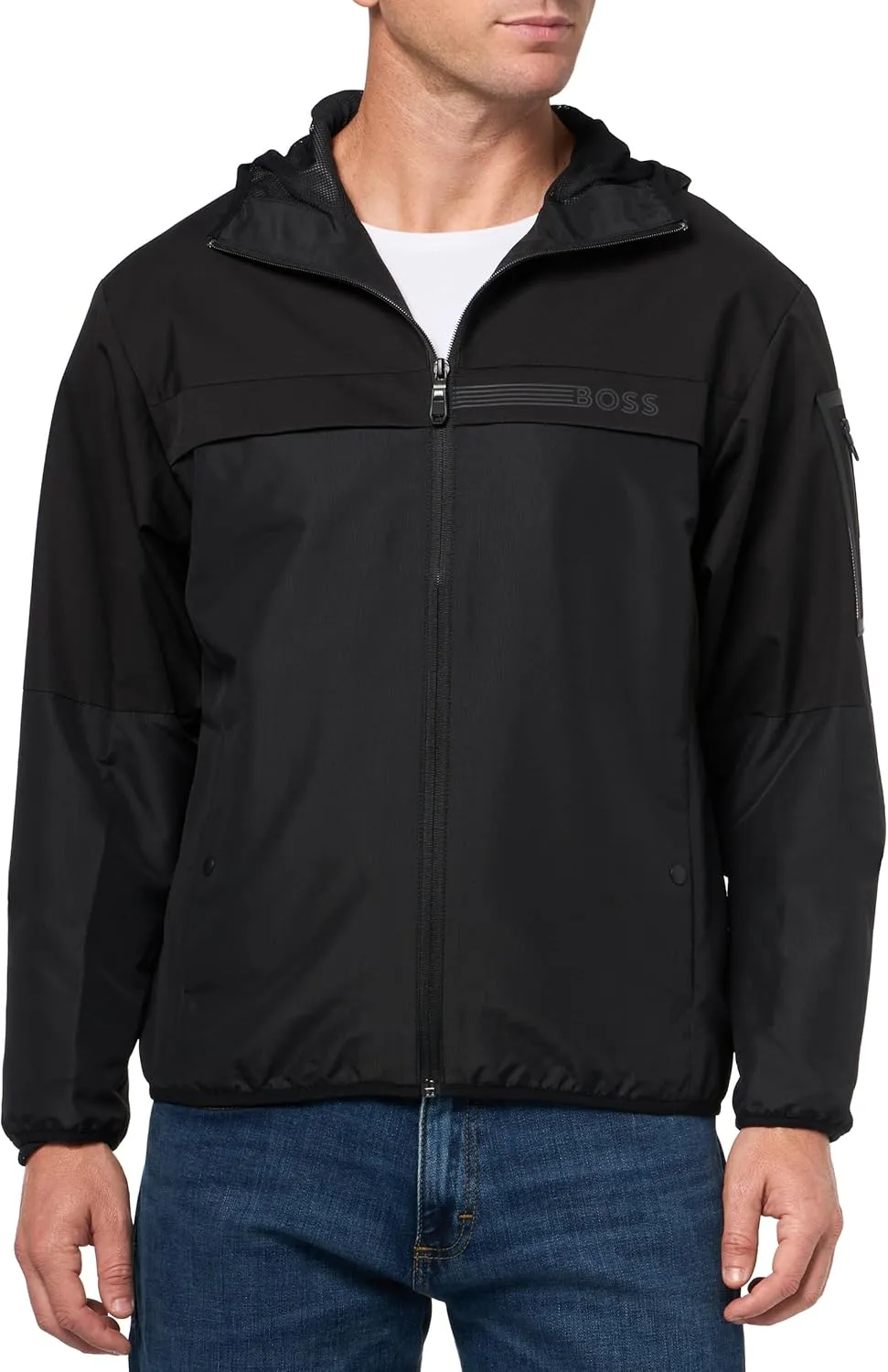 BOSS Men's Ripstop Nylon Lightweight Jacket