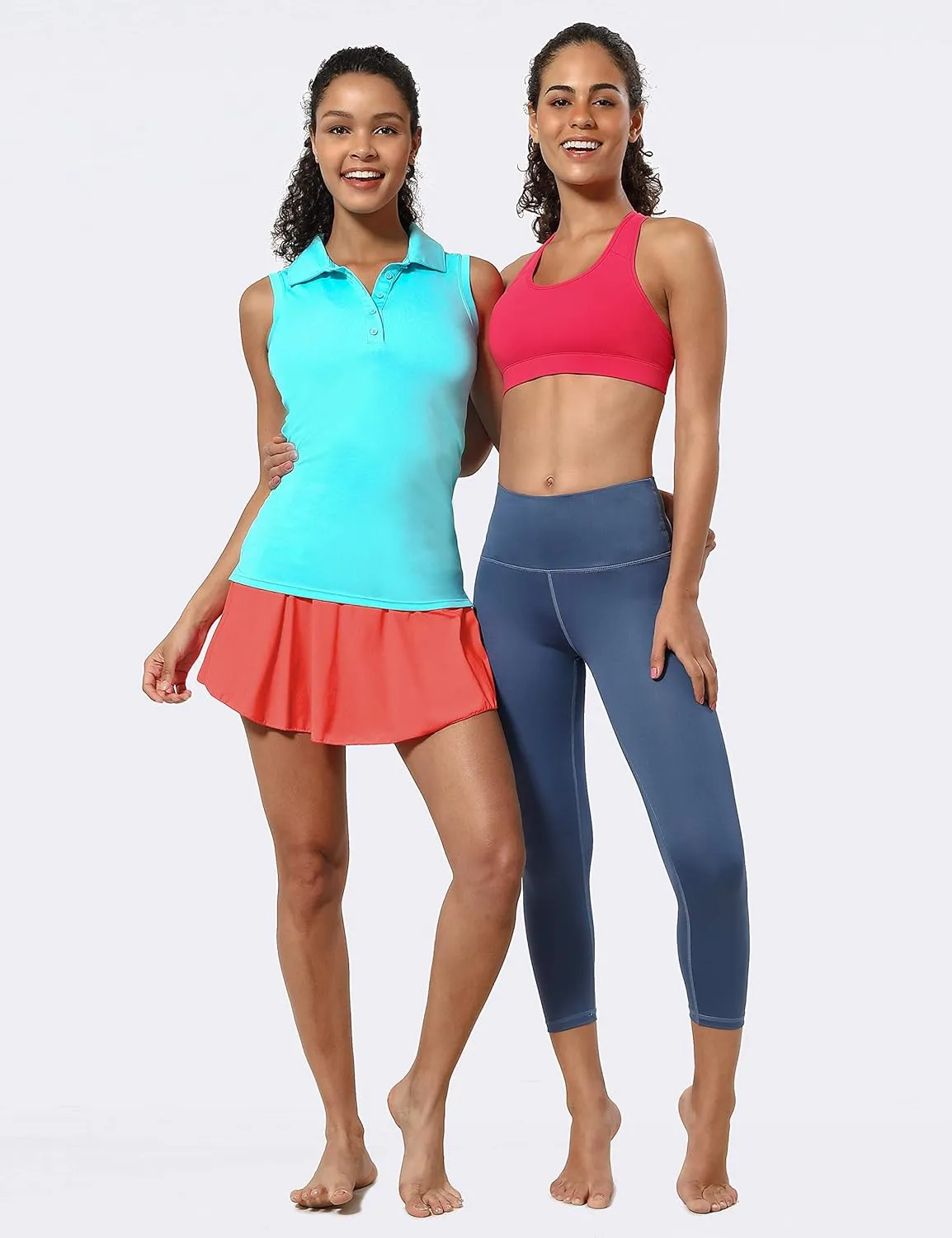 BUBBLELIME 2 Styles 5" XXS-XL Women's UPF 50  Adjustable Running Skort with Pockets Active Tennis Golf Workout Skirt