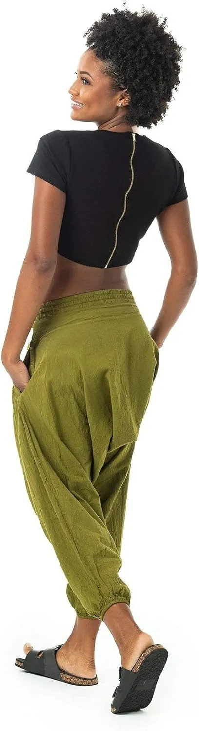 Buddha Pants Savannah Winter Harem Pants | 100% Cotton Boho Pants for Men & Women | Yoga, Casual Wear, Beach, Travel