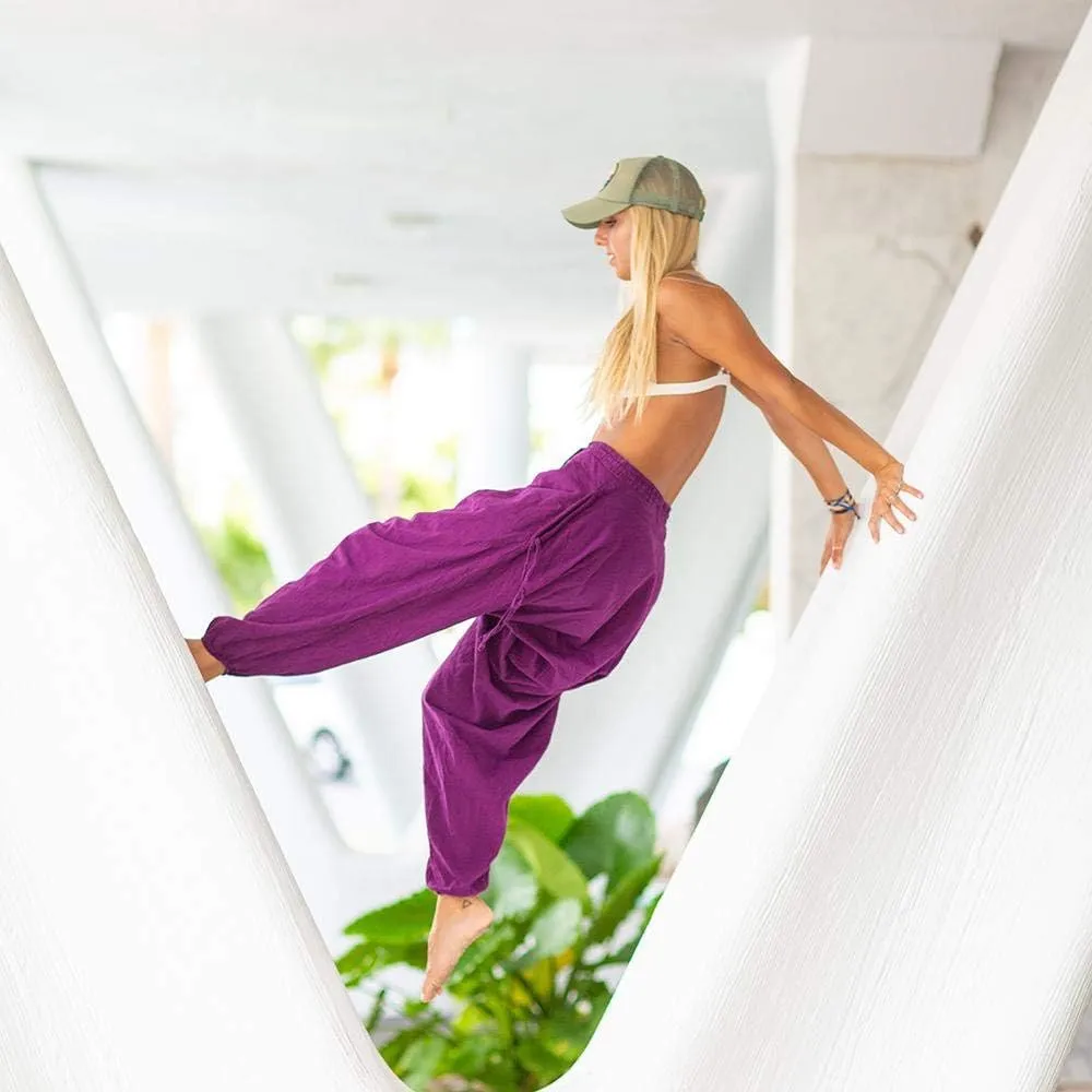 Buddha Pants Savannah Winter Harem Pants | 100% Cotton Boho Pants for Men & Women | Yoga, Casual Wear, Beach, Travel