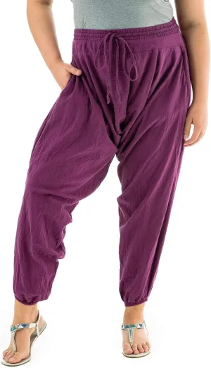 Buddha Pants Savannah Winter Harem Pants | 100% Cotton Boho Pants for Men & Women | Yoga, Casual Wear, Beach, Travel
