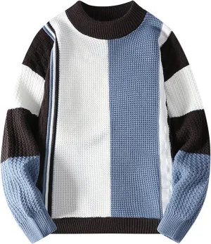 Cable Knit Sweater Men Crewneck 2024 Fall Pullover Long Sleeve Fashion Casual Jumper Tops Loose Comfort Solid Color Sweaters