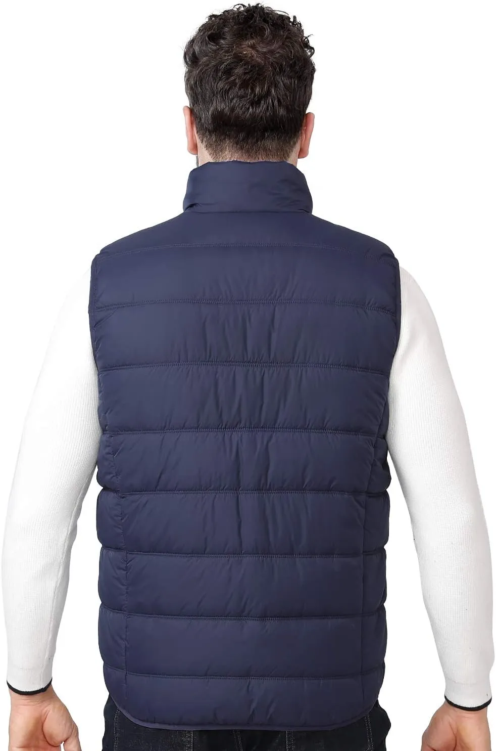 CAMEL CROWN Puffer Vest Men Quilted Winter Padded Sleeveless Jackets Gilet for Casual Work Travel Outdoor